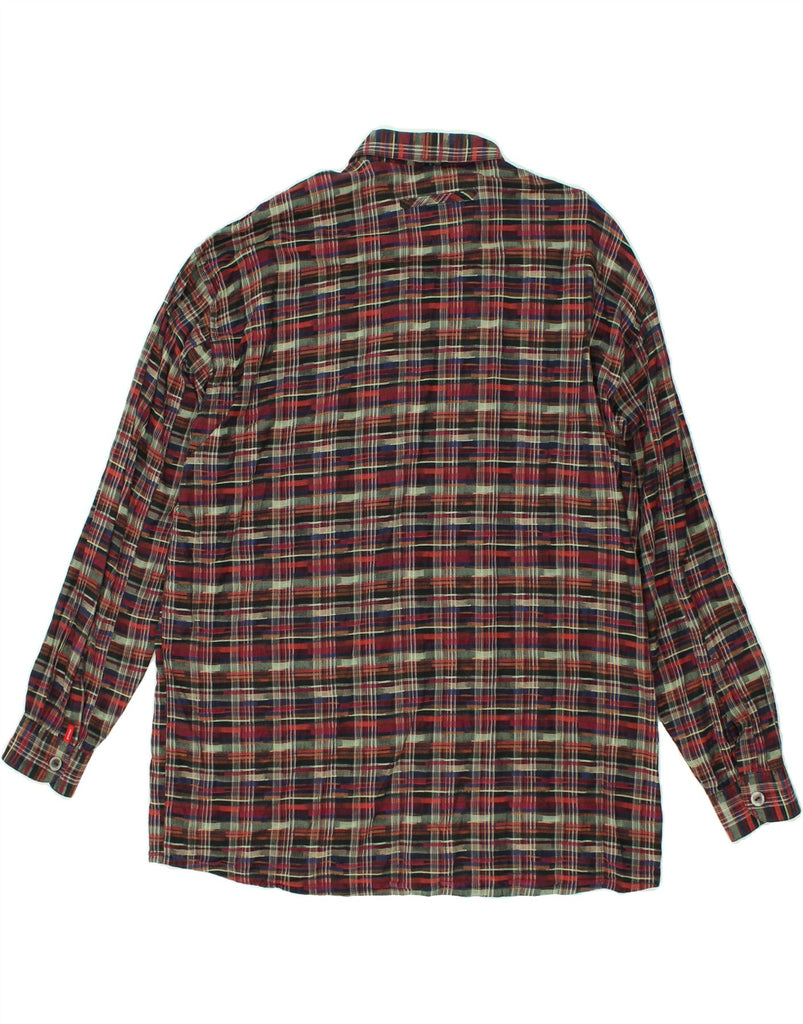 SIGNUM Mens Shirt Large Red Check Cotton | Vintage Signum | Thrift | Second-Hand Signum | Used Clothing | Messina Hembry 