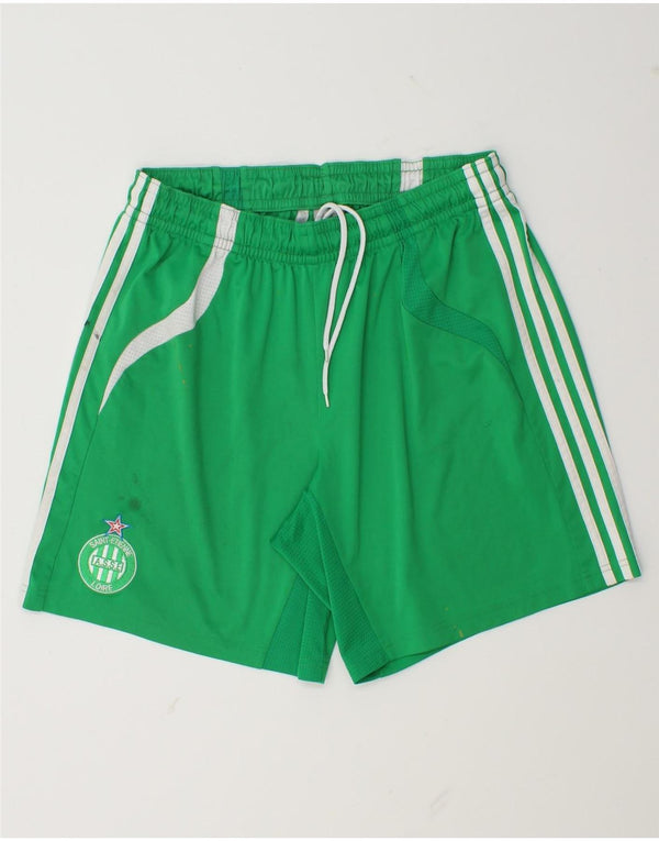 Adidas Boys Graphic Sport Shorts 11-12 Years  Green Colourblock Polyester