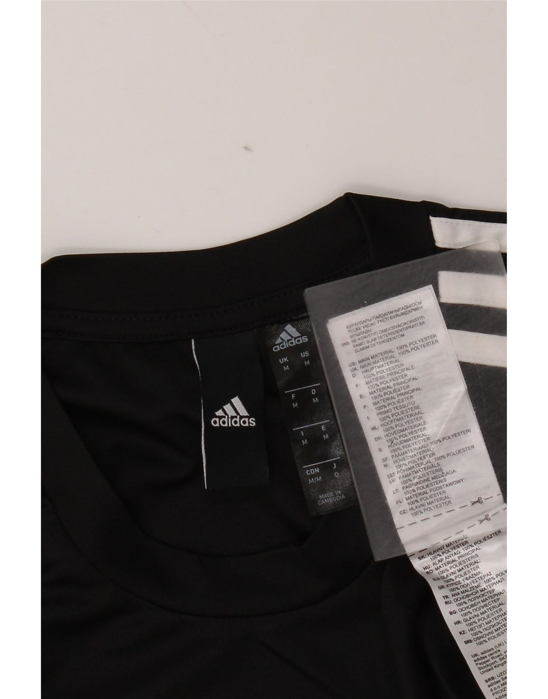 Adidas Mens Aeroready T-Shirt Top Medium Black Colourblock Polyester