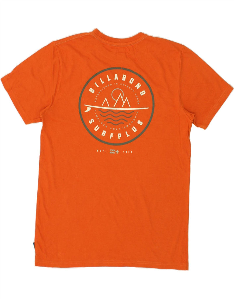 BILLABONG Mens Tailored Fit Graphic T-Shirt Top Small Orange Cotton | Vintage Billabong | Thrift | Second-Hand Billabong | Used Clothing | Messina Hembry 