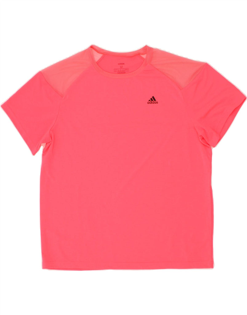 ADIDAS Womens Aeroready T-Shirt Top UK 12/14 Medium Pink Vintage Adidas and Second-Hand Adidas from Messina Hembry 