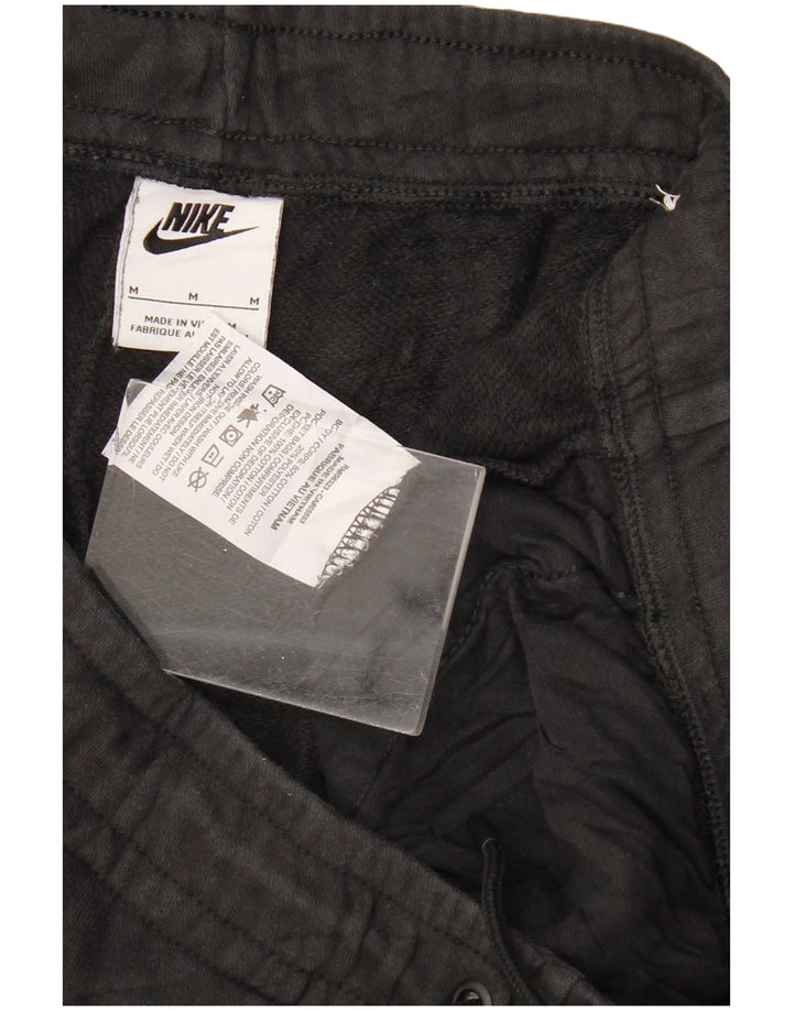 NIKE Womens Tracksuit Trousers Joggers UK 14 Medium Black Cotton