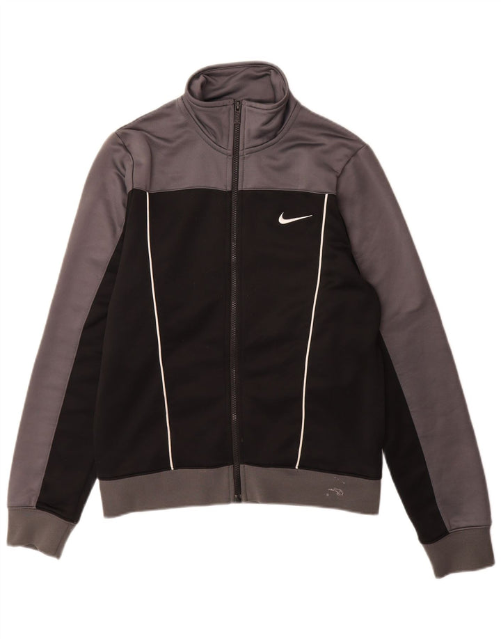 Nike Mens Tracksuit Top Jacket Small Grey Colourblock Polyester