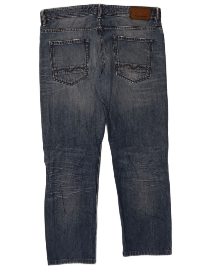 Hugo Boss Mens Straight Jeans W34 L27 Blue Cotton