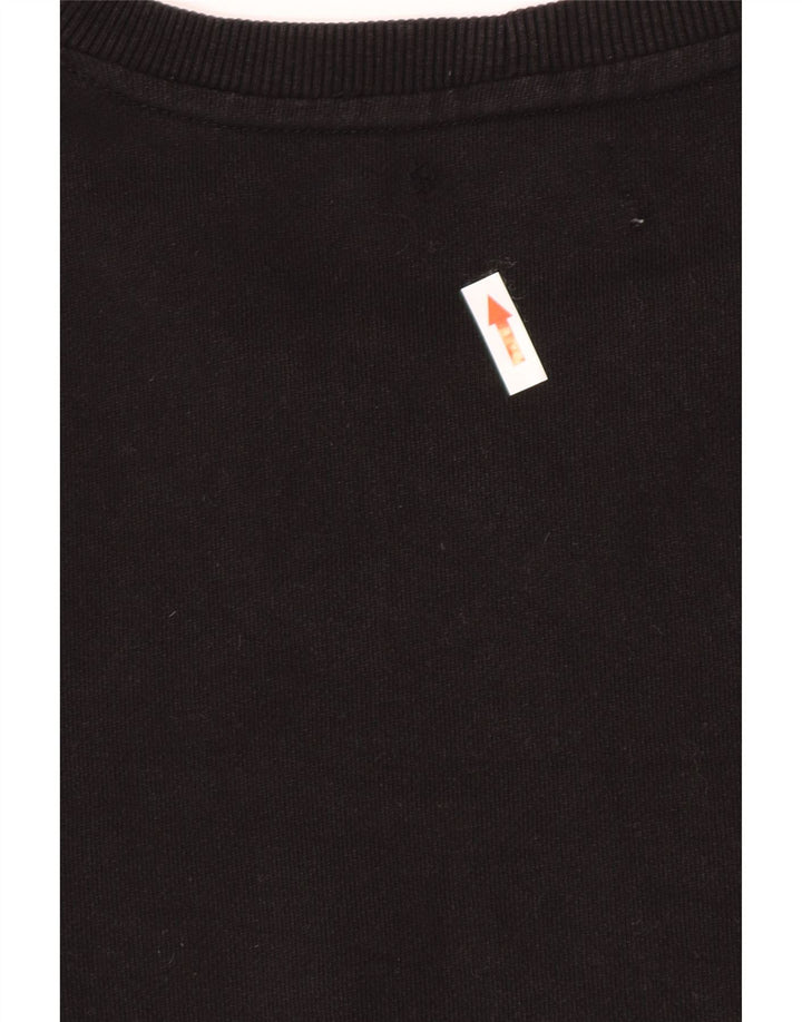 Zara Mens Sweatshirt Jumper Large Black Cotton