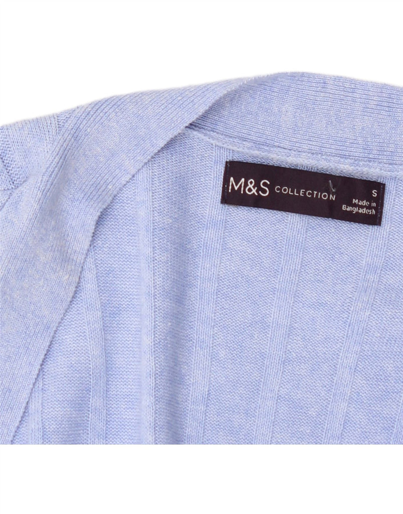 MARKS & SPENCER Womens Longline Open Cardigan Sweater UK 10 Small Purple Vintage Marks & Spencer and Second-Hand Marks & Spencer from Messina Hembry 
