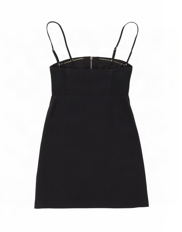 Abercrombie & Fitch Womens Sleeveless Slip Dress UK 4 XS Black Linen
