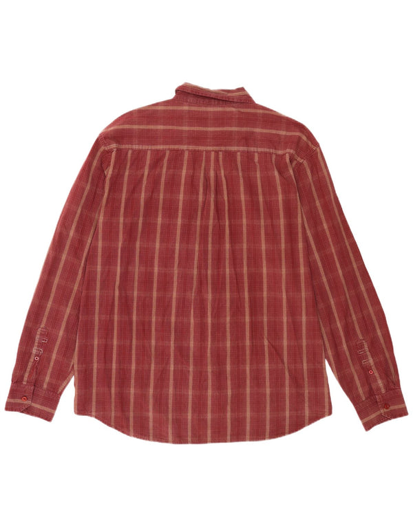 Wrangler Mens Shirt 2XL Maroon Check Cotton