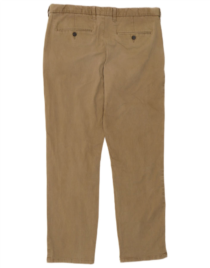 Marks & Spencer Mens Regular Fit Chino Trousers W36 L31 Khaki Cotton