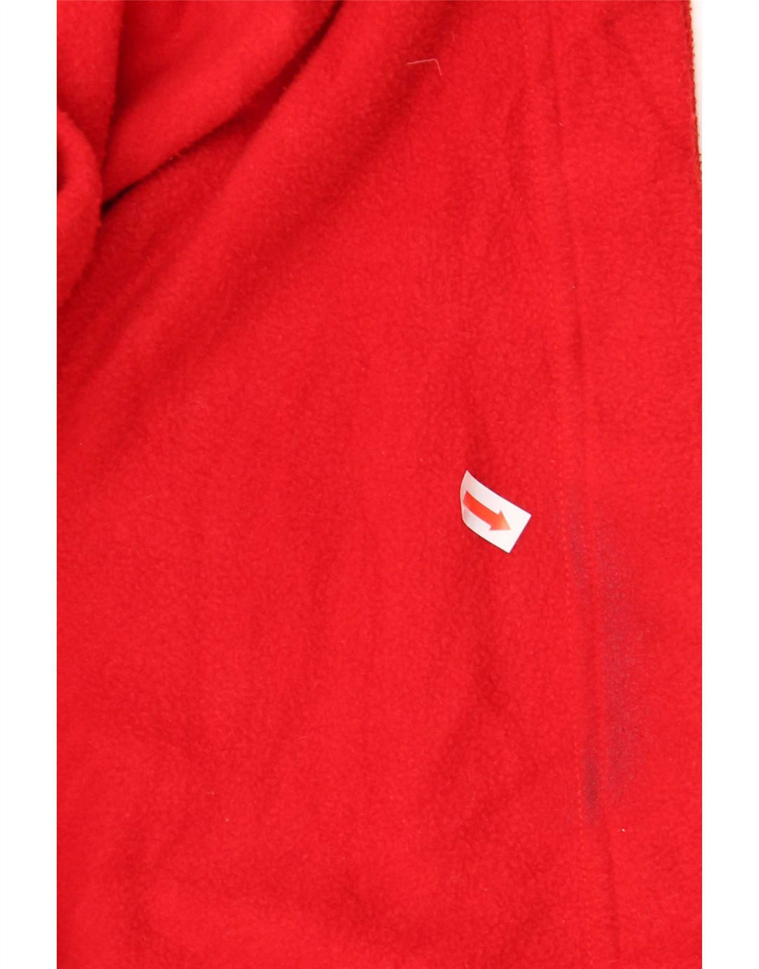 Think Pink Mens Polo Neck Fleece Jumper XL Red Colourblock Polyester