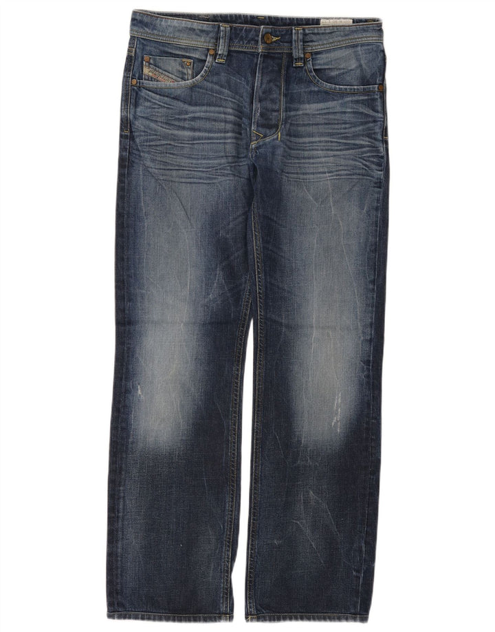 Diesel Mens Larkee Regular Straight Jeans W30 L32 Blue Cotton