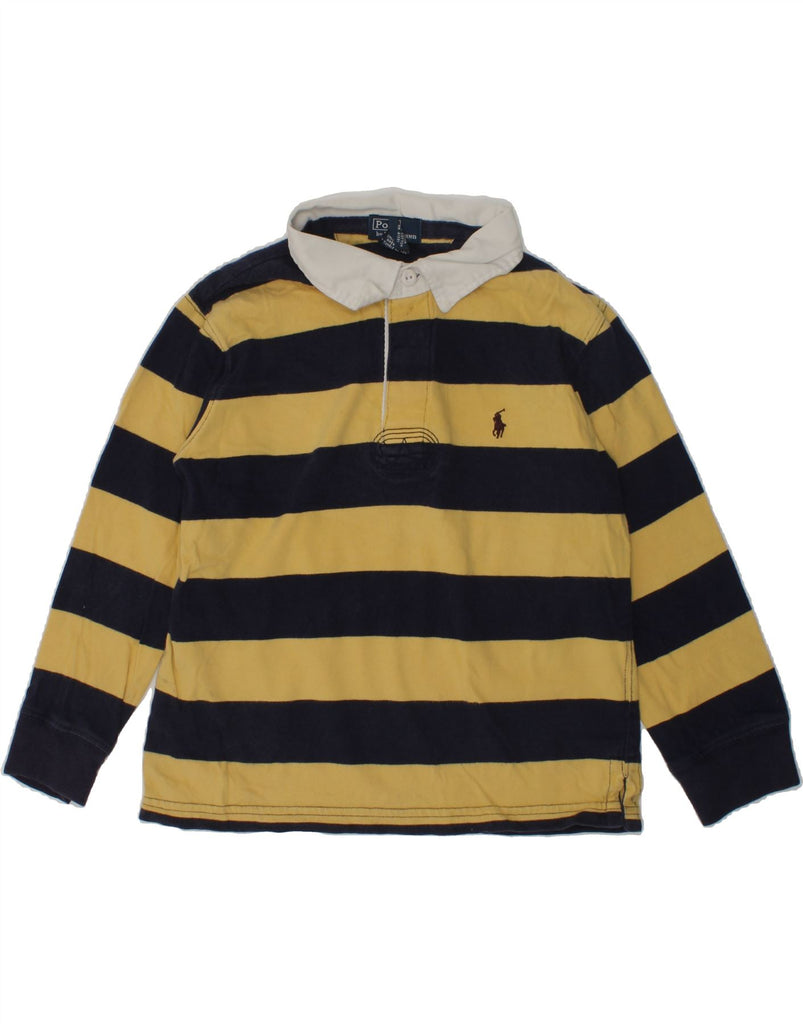 POLO RALPH LAUREN Boys Long Sleeve Polo Shirt 5-6 Years Yellow Striped | Vintage Polo Ralph Lauren | Thrift | Second-Hand Polo Ralph Lauren | Used Clothing | Messina Hembry 