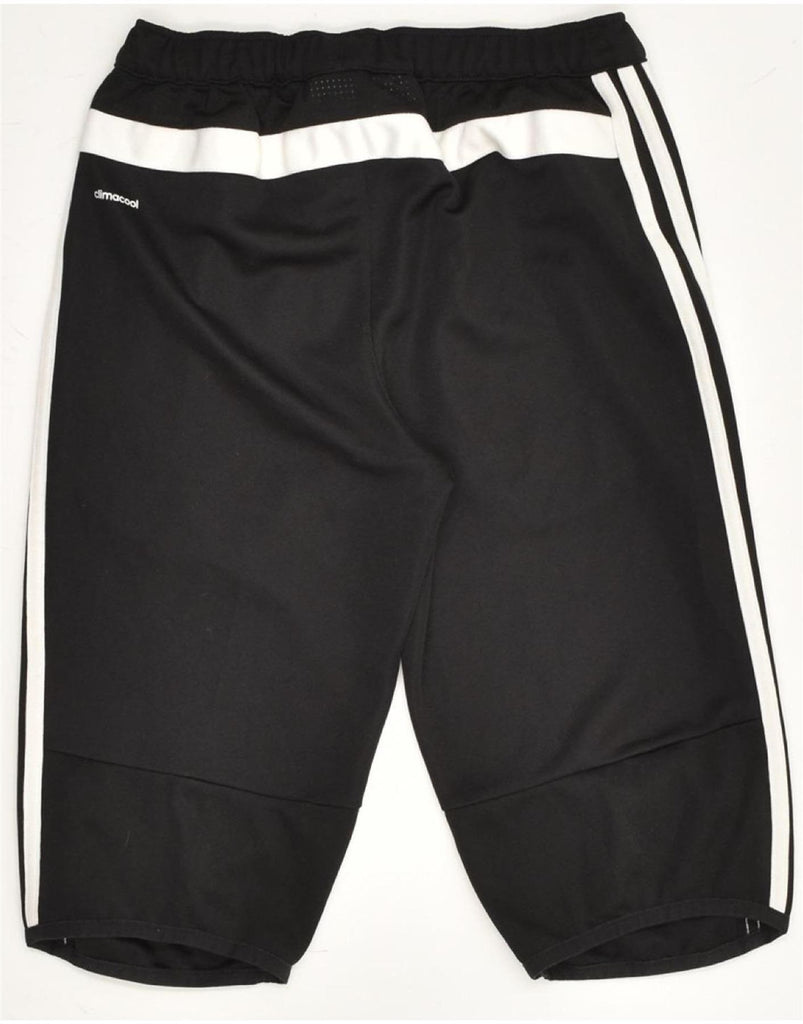 ADIDAS Boys Capri Tracksuit Trousers 11-12 Years Large Black Polyester | Vintage Adidas | Thrift | Second-Hand Adidas | Used Clothing | Messina Hembry 