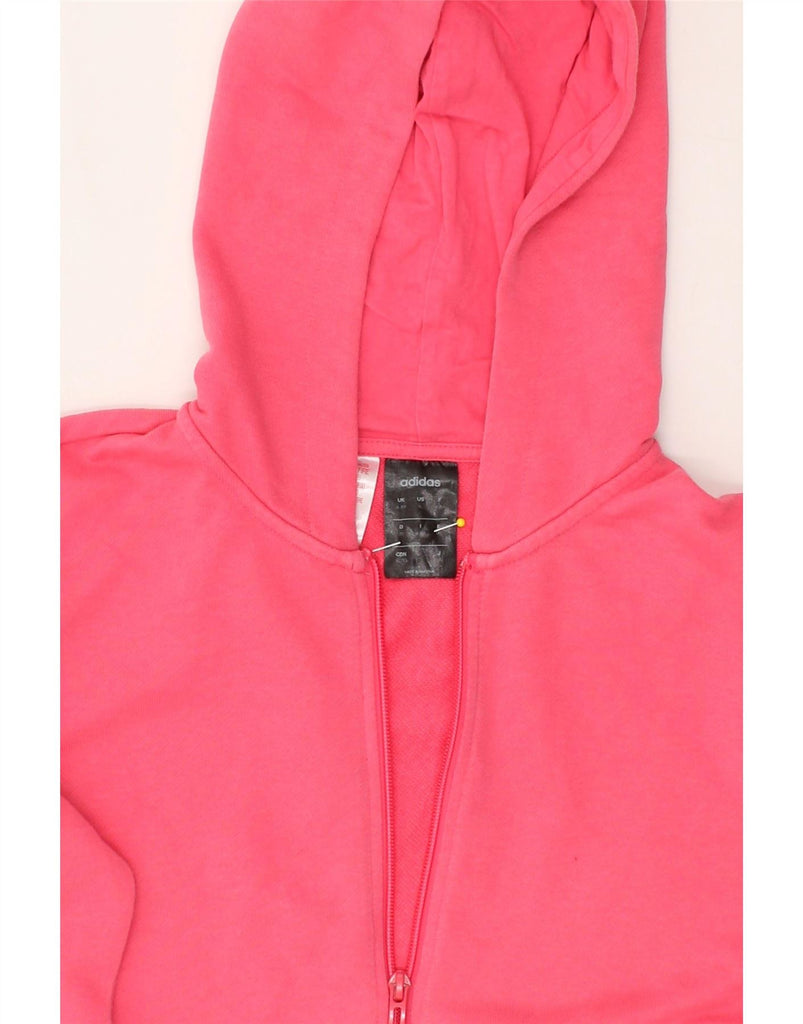 ADIDAS Girls Graphic Zip Hoodie Sweater 14-15 Years Pink | Vintage Adidas | Thrift | Second-Hand Adidas | Used Clothing | Messina Hembry 