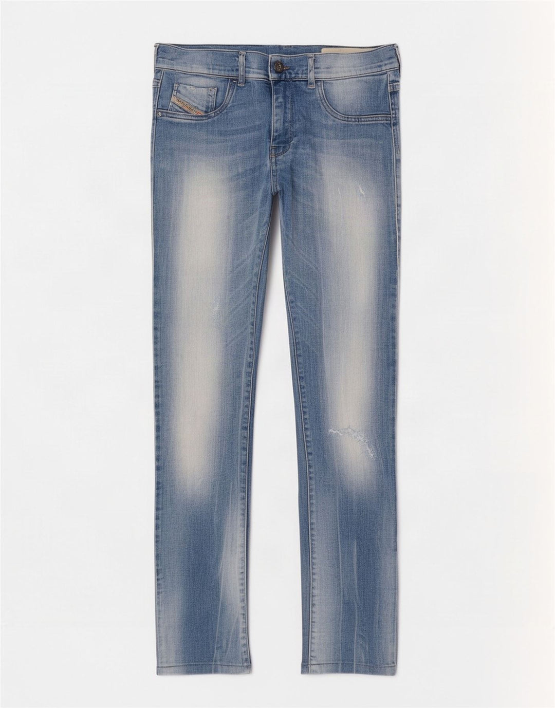 Diesel Womens Distressed Super Slim Jeans W29 L28 Blue Cotton