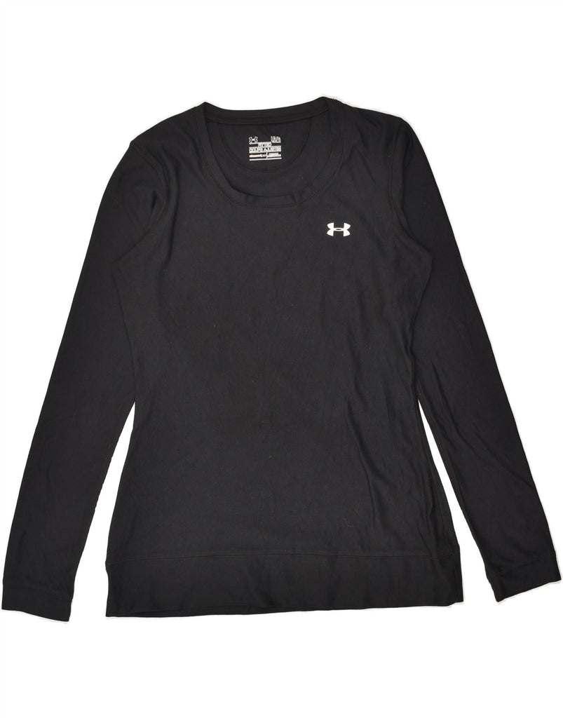 UNDER ARMOUR Womens Top Long Sleeve UK 14 Large Black Polyester | Vintage Under Armour | Thrift | Second-Hand Under Armour | Used Clothing | Messina Hembry 