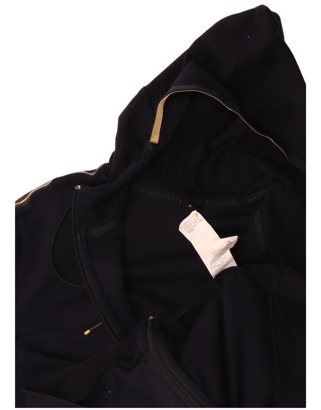 Hugo Boss Mens Zip Hoodie Sweater XL Navy Blue Cotton Modern