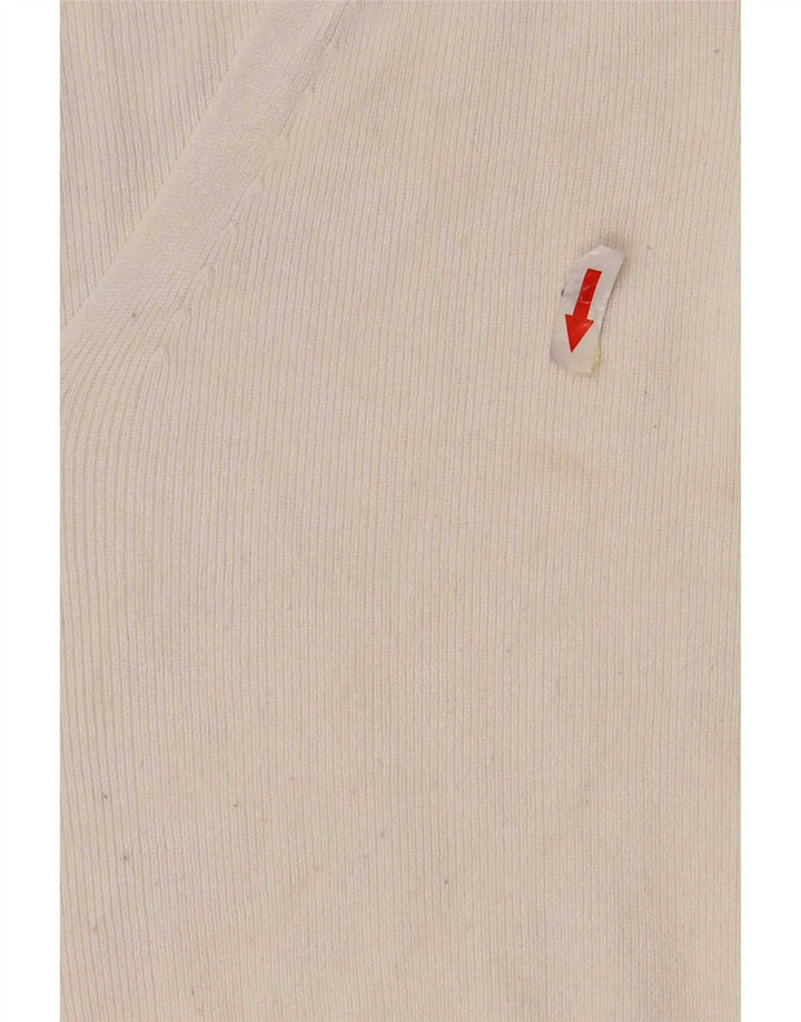 Marks & Spencer Womens Sleeveless Blouse Top UK 14 Medium Off White Viscose