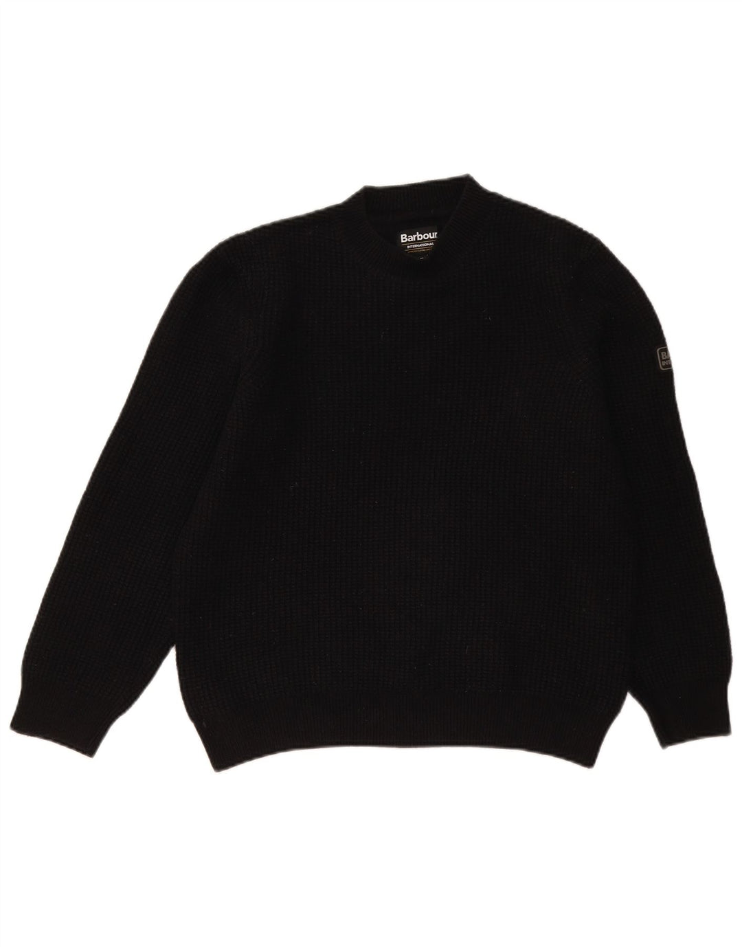 Barbour Womens Turtle Neck Jumper Sweater Medium Black Wool