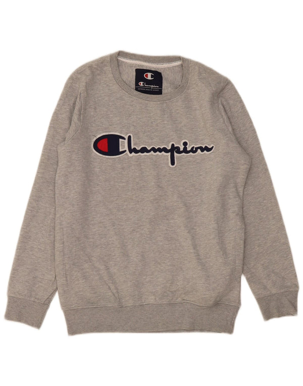 Champion Mens Graphic Sweatshirt Jumper Medium Grey
