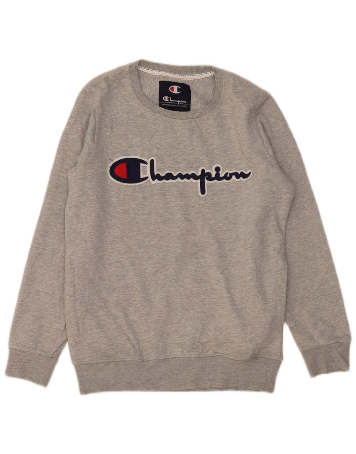 Champion Mens Graphic Sweatshirt Jumper Medium Grey