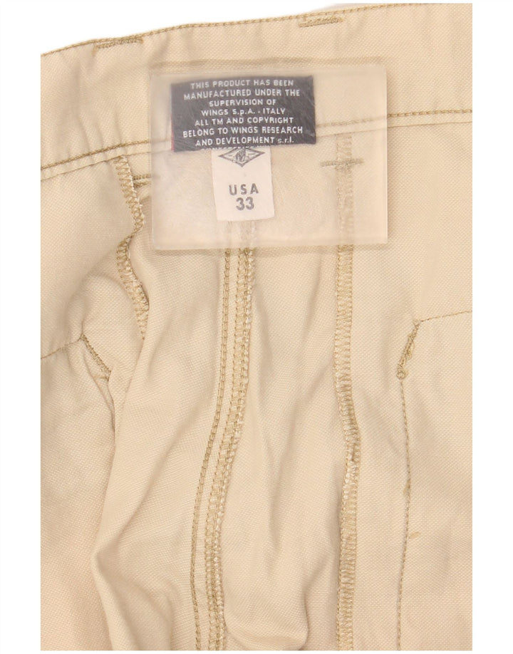 Bear Mens Cargo Shorts W33 Medium  Beige