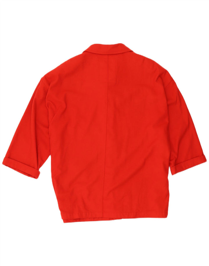 Marina Sport Womens 3/4 Sleeve Shacket Jacket Size 21 Medium Red