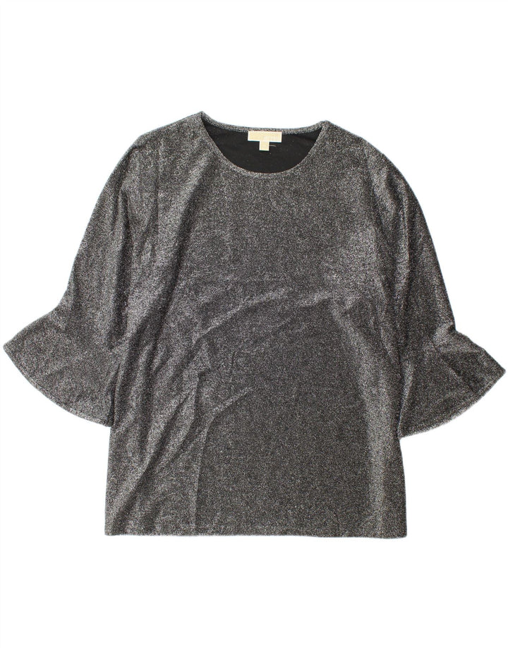 MICHAEL KORS Womens 3/4 Sleeve Blouse Top UK 22 3XL Grey Flecked Polyester Vintage Michael Kors and Second-Hand Michael Kors from Messina Hembry 