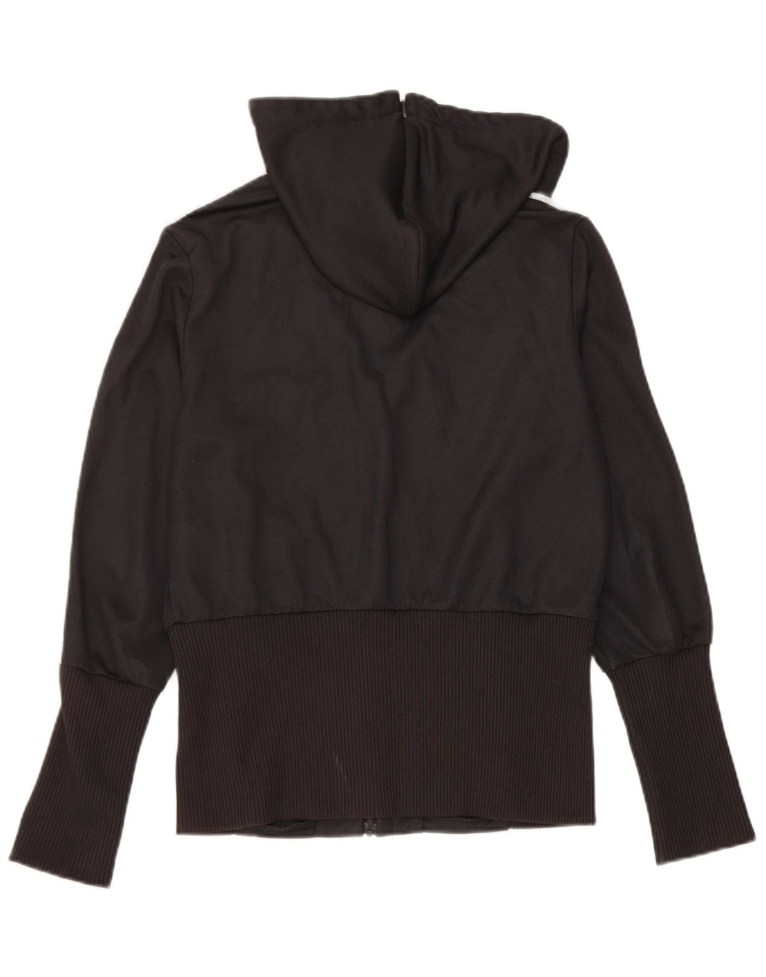Adidas Womens Zip Hoodie Sweater UK 18 XL Black Polyester