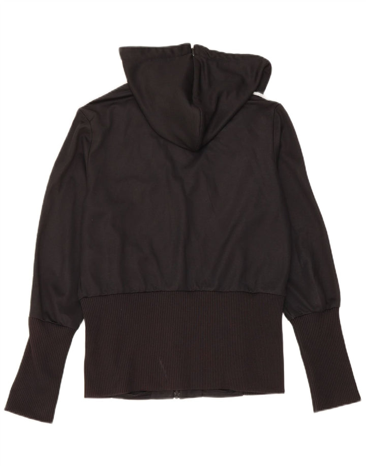 Adidas Womens Zip Hoodie Sweater UK 18 XL Black Polyester