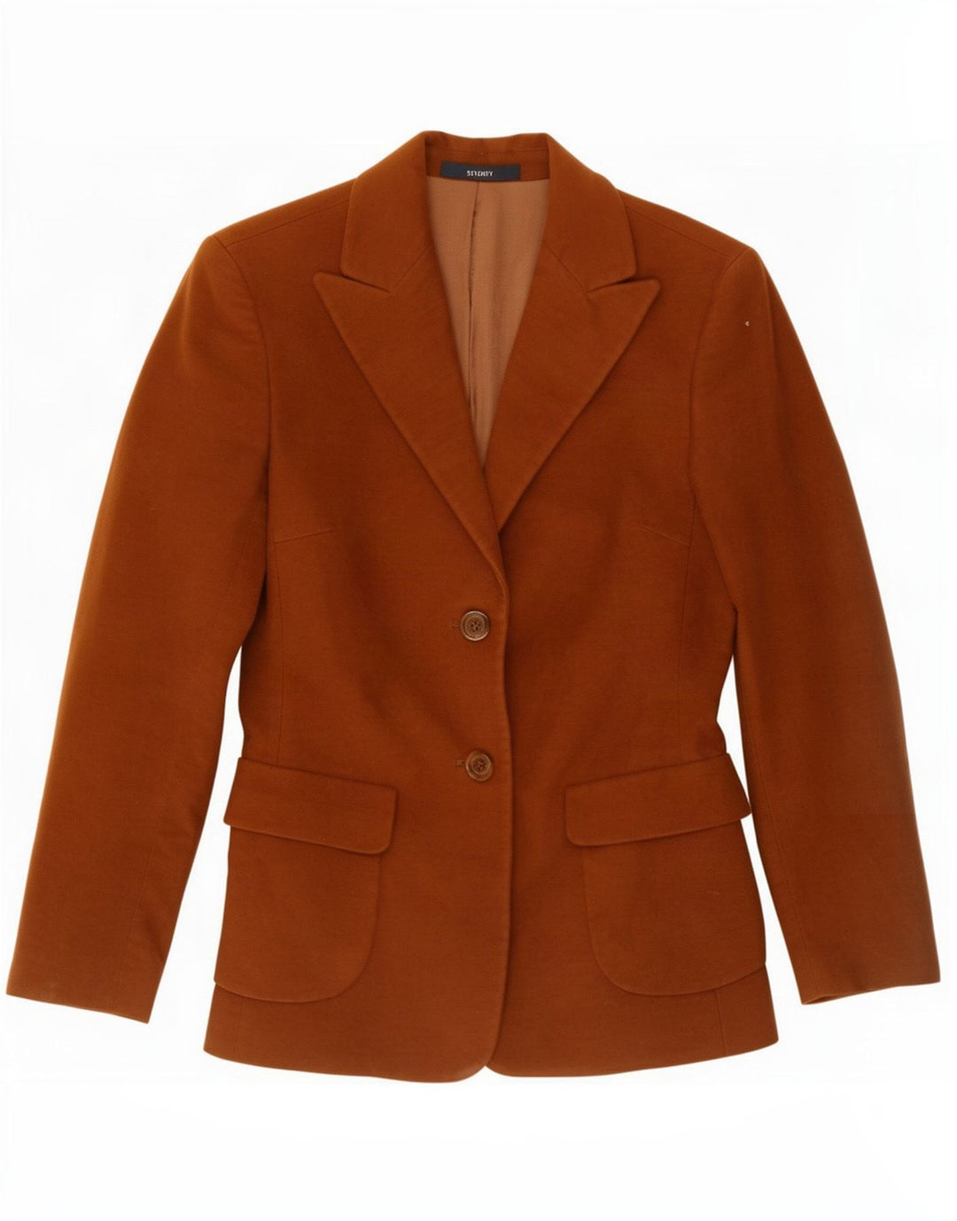 Seventy Womens 2 Button Blazer Jacket IT 40 Small Brown Cotton
