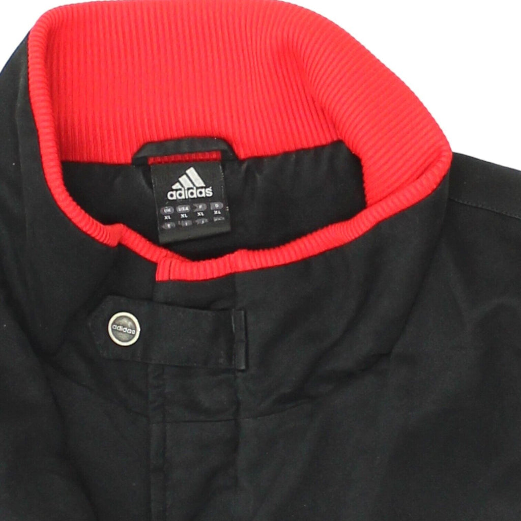 Adidas Fearless Flight Mens Black Quilted Jacket | Vintage Sportswear VTG | Vintage Messina Hembry | Thrift | Second-Hand Messina Hembry | Used Clothing | Messina Hembry 