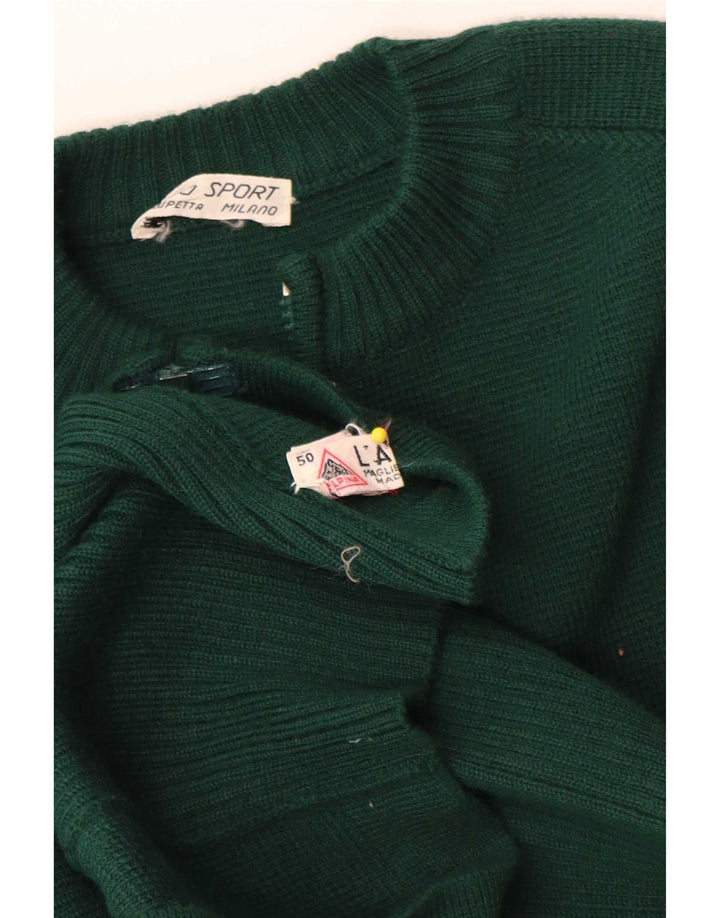 L'ALPINA Mens Cardigan Sweater IT 50 Medium Green