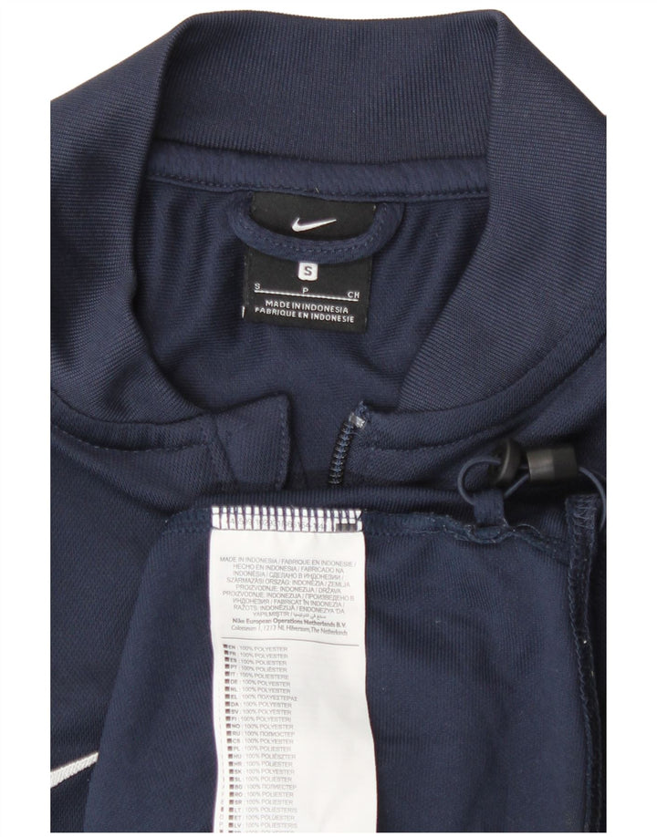 Nike Mens Tracksuit Top Jacket Small Navy Blue Polyester Sports