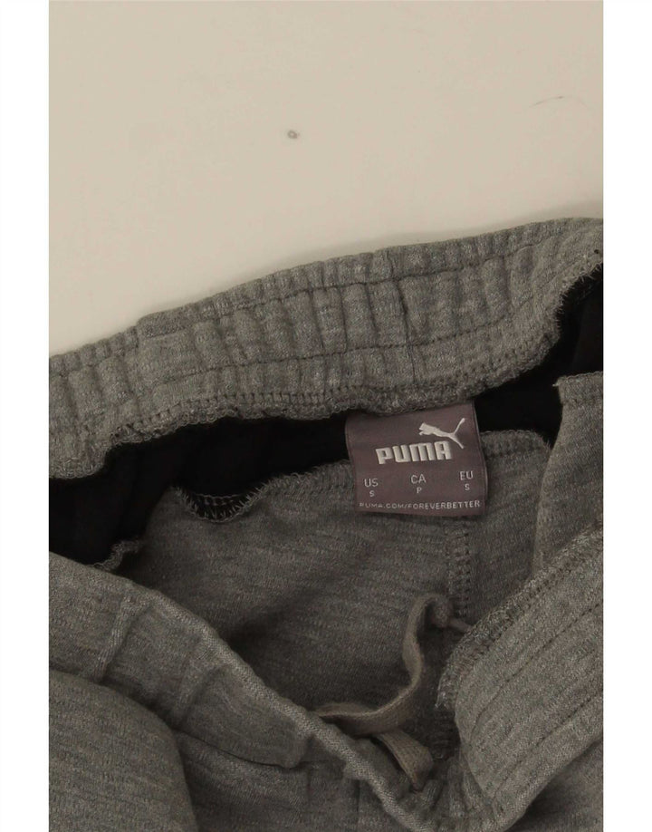 Puma Mens Tracksuit Trousers Small Grey Colourblock