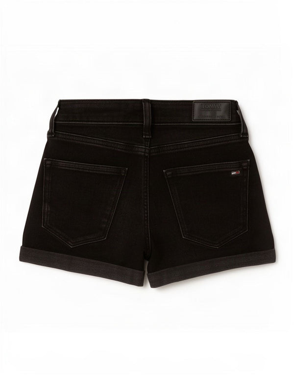 Tommy Hilfiger Womens Denim Shorts XS W24 Black Cotton