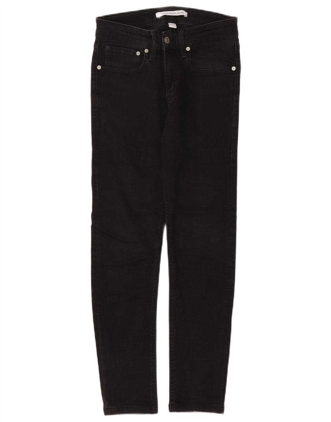 Calvin Klein Womens Slim Jeans W29 L26 Black Cotton