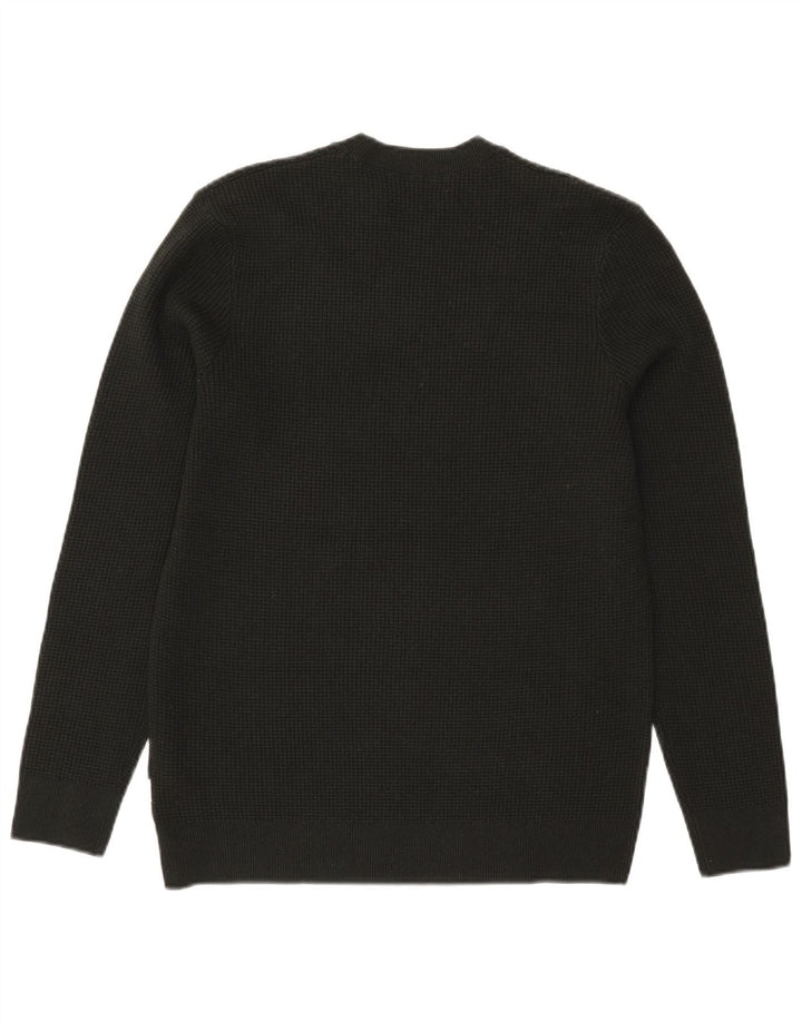 Marks & Spencer Mens Crew Neck Jumper Sweater Small Khaki Polyester
