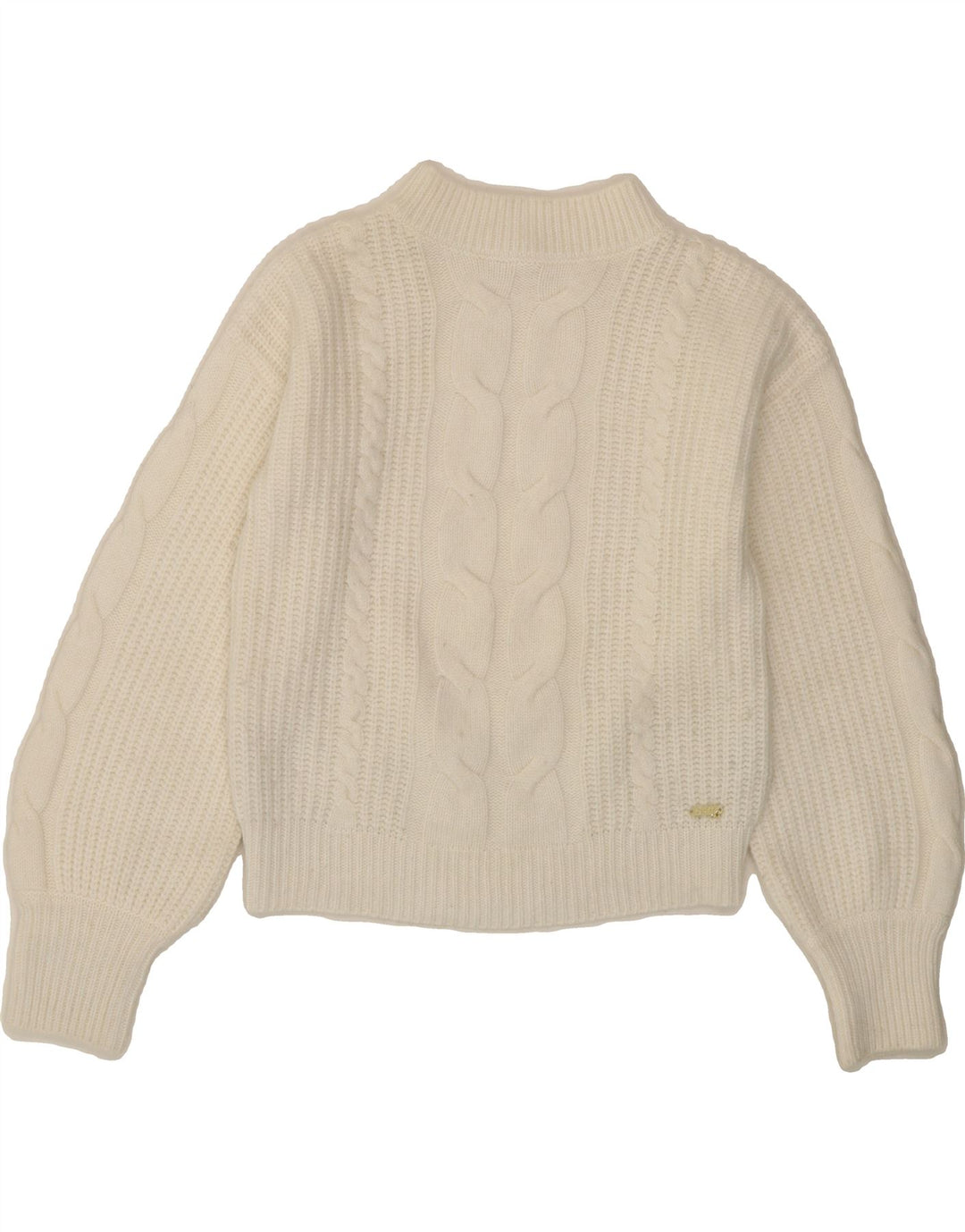 GUESS Girls Turtle Neck Jumper Sweater 11-12 Years White Polyamide Vintage Guess and Second-Hand Guess from Messina Hembry 