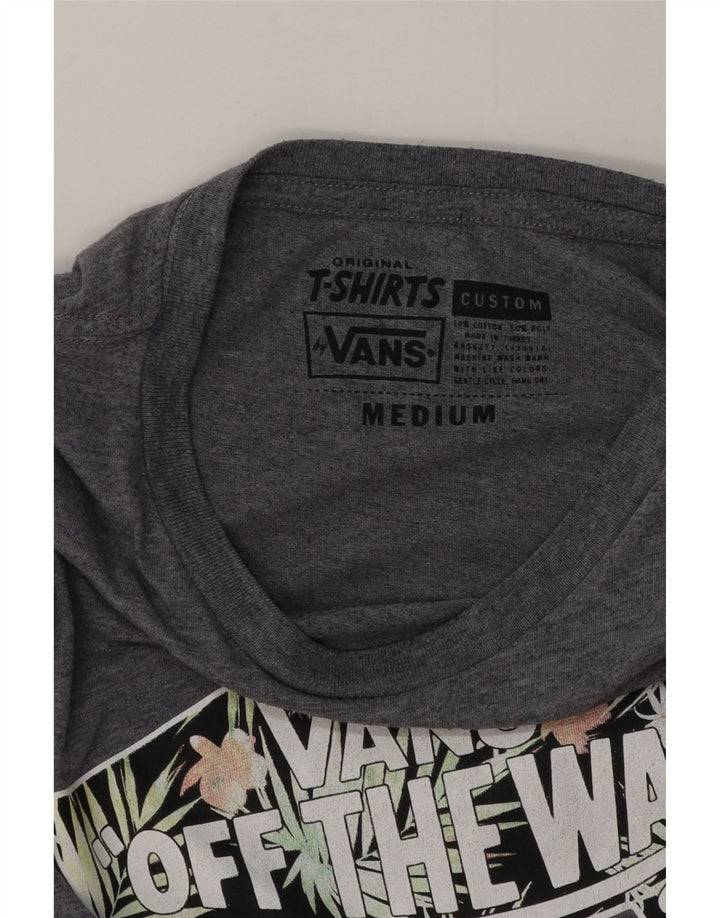 Vans Mens Graphic T-Shirt Top Medium Grey Flecked Cotton