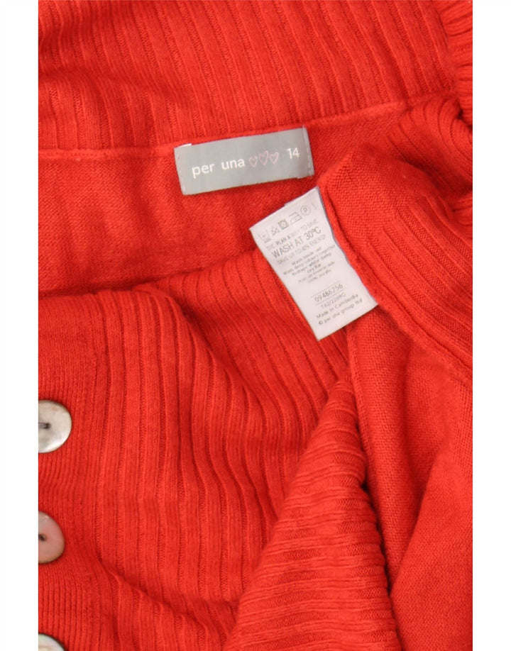 Per Una Womens Roll Neck Jumper Sweater UK 14 Medium Orange Acrylic