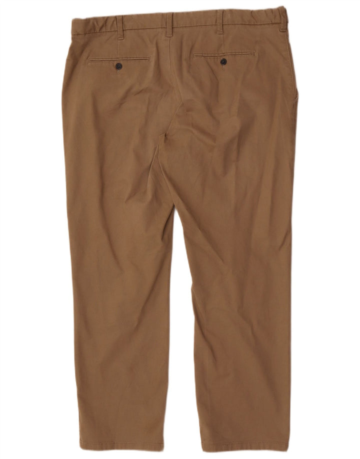 Marks & Spencer Mens Straight Regular Fit Chino Trousers W40 L29 Beige