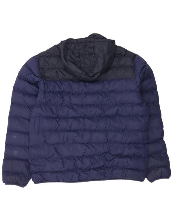 Mountain Warehouse Mens Hooded Padded Jacket UK 44 2XL Navy Blue Polyamide