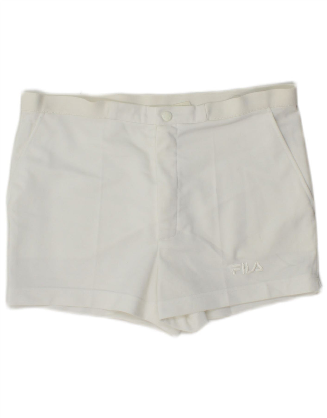 FILA Mens Chino Shorts IT 50 Large W34  White Polyester