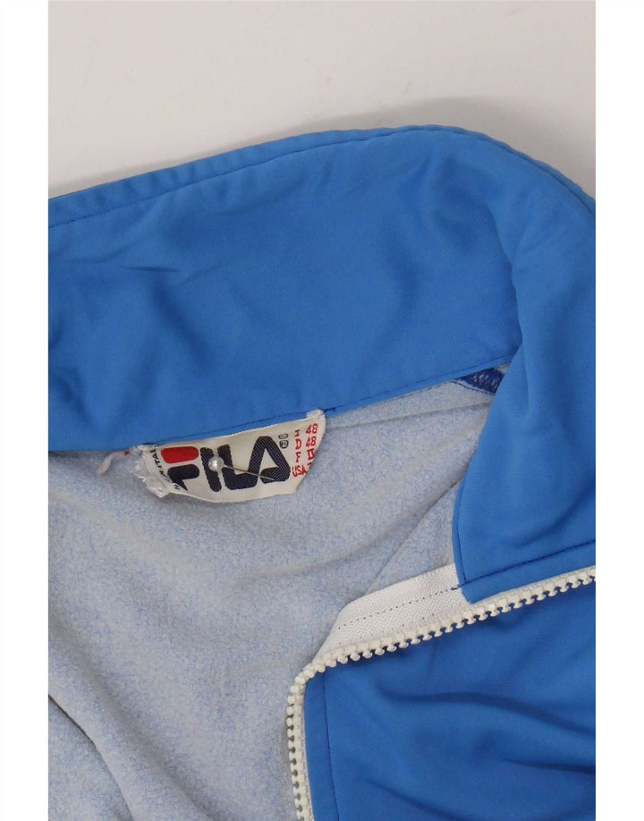 Fila Mens Tracksuit Top Jacket IT 48 Medium Blue Striped