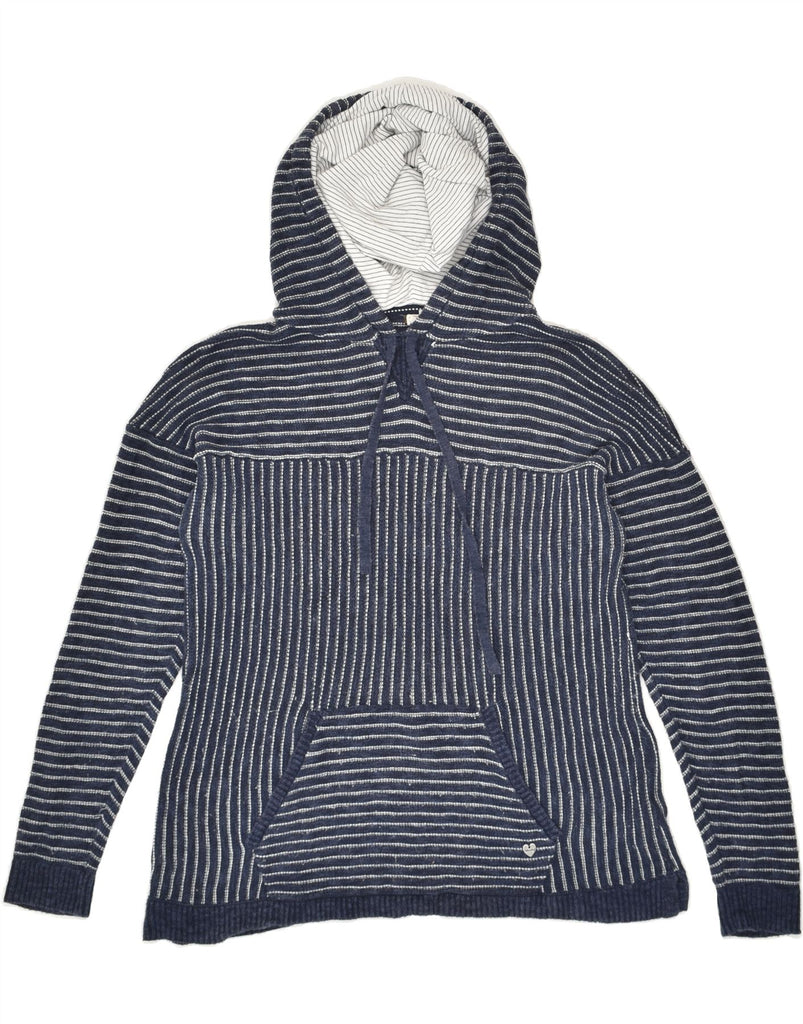 WHITE STUFF Womens Hooded Jumper Sweater UK 16 Large Navy Blue Striped | Vintage White Stuff | Thrift | Second-Hand White Stuff | Used Clothing | Messina Hembry 