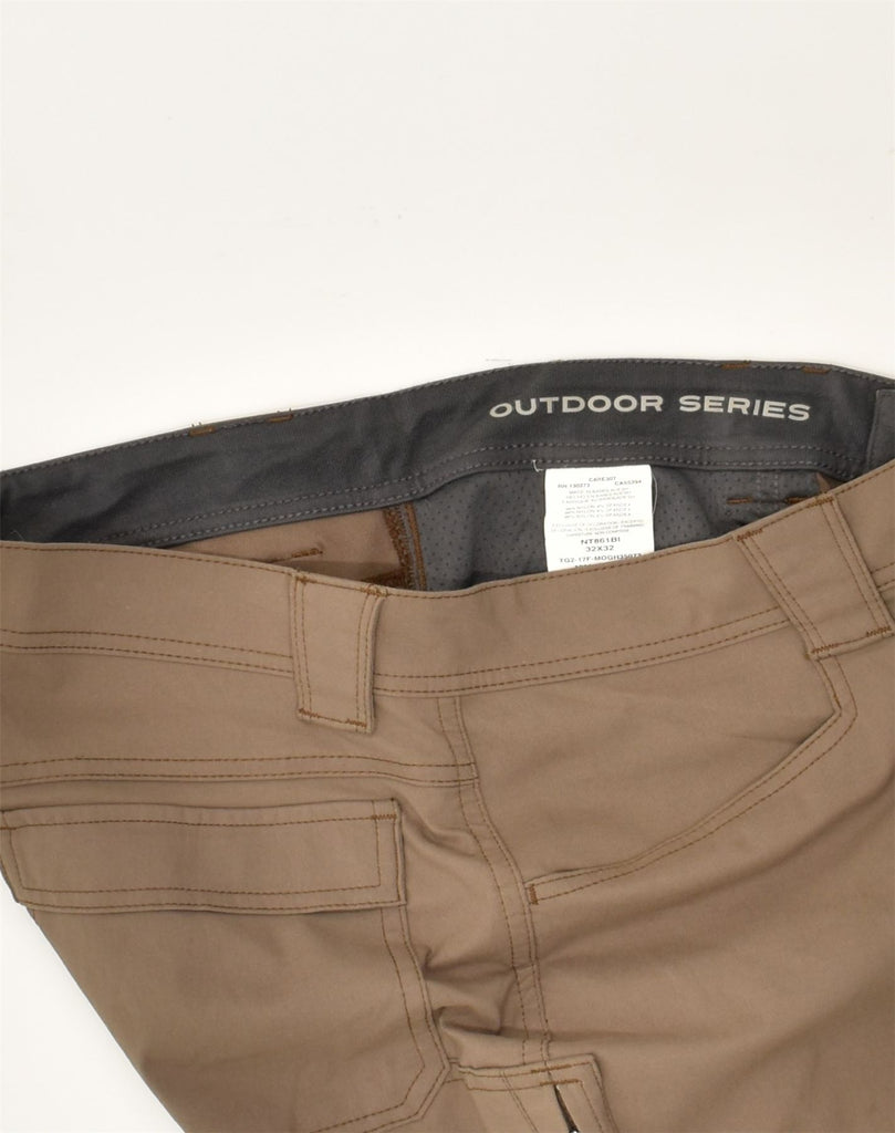 WRANGLER Mens Straight Cargo Trousers W32 L32  Brown Nylon | Vintage Wrangler | Thrift | Second-Hand Wrangler | Used Clothing | Messina Hembry 