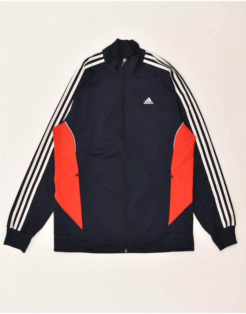 ADIDAS Mens Climalite Tracksuit Top Jacket Size 38/40 Medium Navy Blue | Vintage Adidas | Thrift | Second-Hand Adidas | Used Clothing | Messina Hembry 