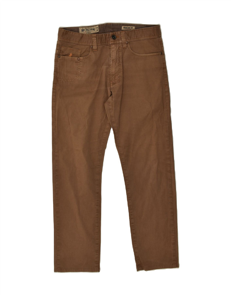 MARLBORO CLASSICS Mens Regular Fit Casual Trousers W30 L27 Brown Cotton | Vintage Marlboro Classics | Thrift | Second-Hand Marlboro Classics | Used Clothing | Messina Hembry 