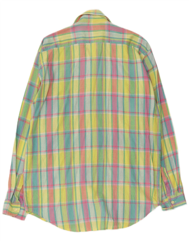 Borsalino Mens Shirt Medium Multicoloured Check Cotton
